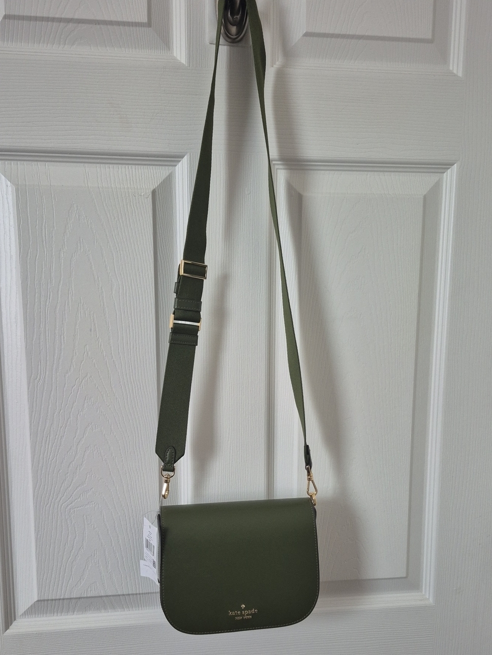Nwt kate spade olive green crossbody bag with gold hardware